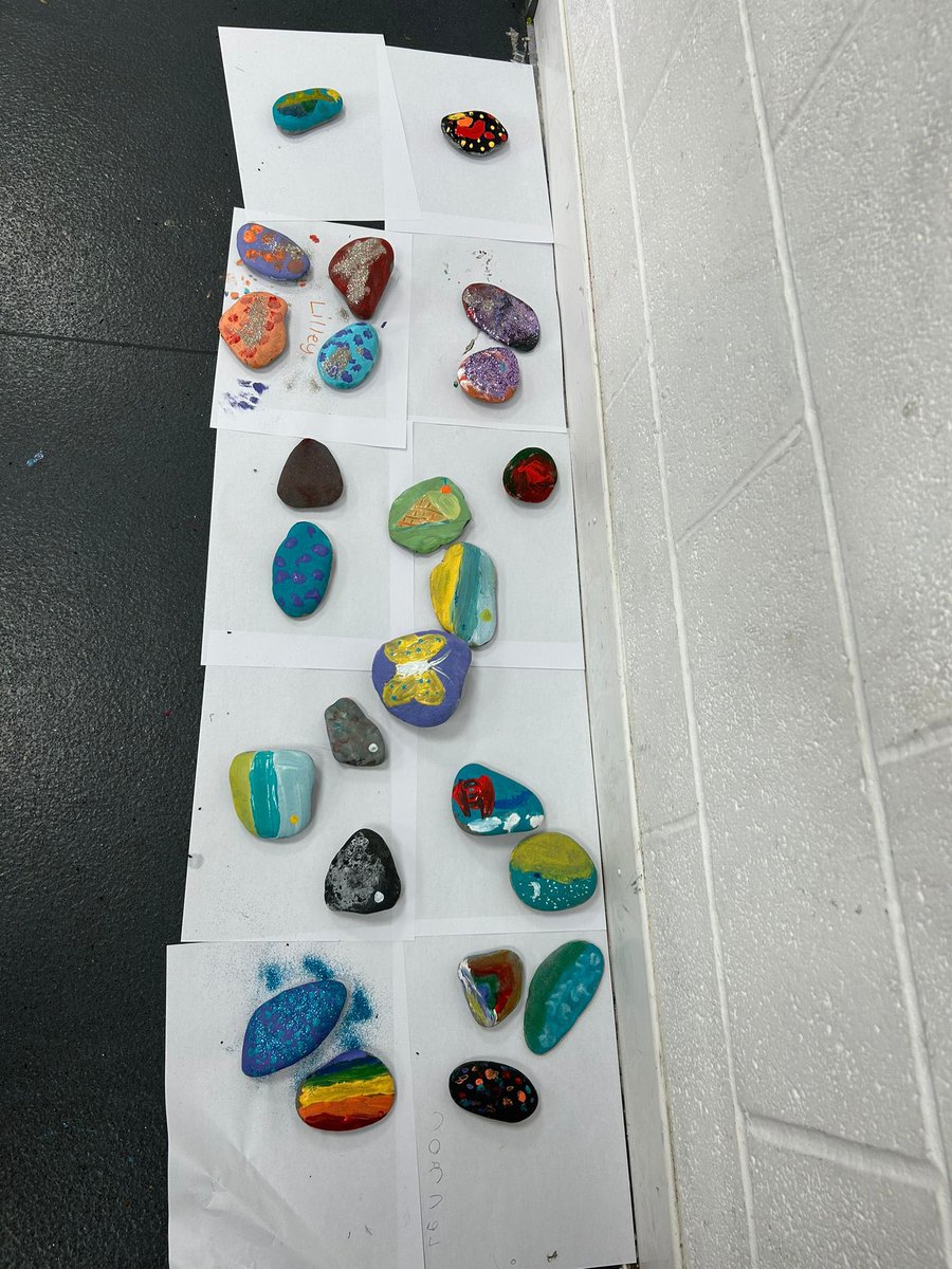 Artist at work today at holiday club stone decoration love how creative our children are thanks to <a href="/PlayMpac/">Merseyside Play Action Council MPAC</a> #HAF2023