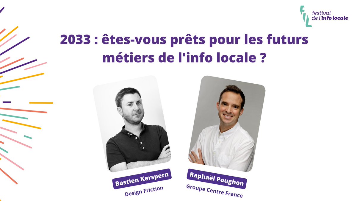 FILinfolocale's tweet image. @Kastien et @Rapou vous plongent dans un futur proche pour vous faire découvrir les nouveaux métiers de l’information locale
📅RDV le 29 septembre à 10h30
festival-infolocale.fr/session/2033-e…
#infolocale