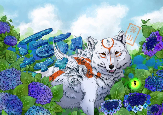 梅雨に描いていたのに、夏すら終ろうとしている…。#Okami #大神 