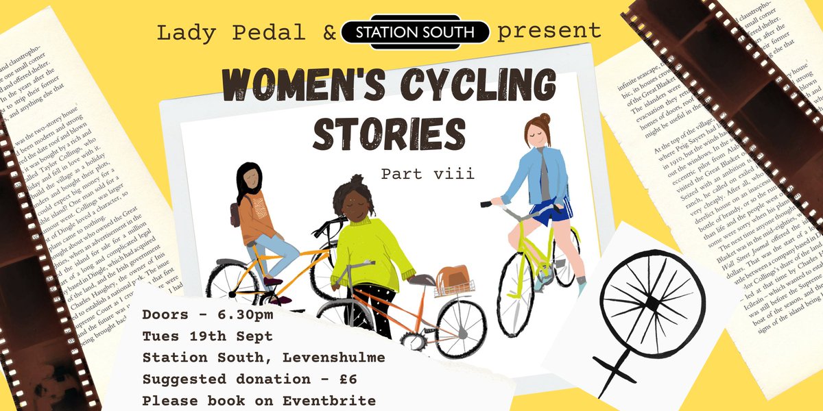 Come and join us for another night of amazing speakers and #cycling inspiration at @stationsouth in #Manchester! Everyone welcome! 🚲❤️ 
eventbrite.co.uk/e/lady-pedals-…