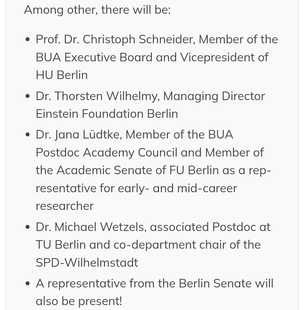 DrLutzBoehm's tweet photo. Eine Veranstaltung zum Thema "legal framework for postdocs in Germany (#WissZeitVG/#BerlHG)" in der "#PostDoc Appreciation Week" der @BerlinUAlliance @TUBerlin ohne eine:n bekannte:n Vertreter:in der #IchBinHanna #IchBinReyhan #IchBinTina Bewegung durchzuführen ist schon...eigen https://t.co/VgQmBIaVFI