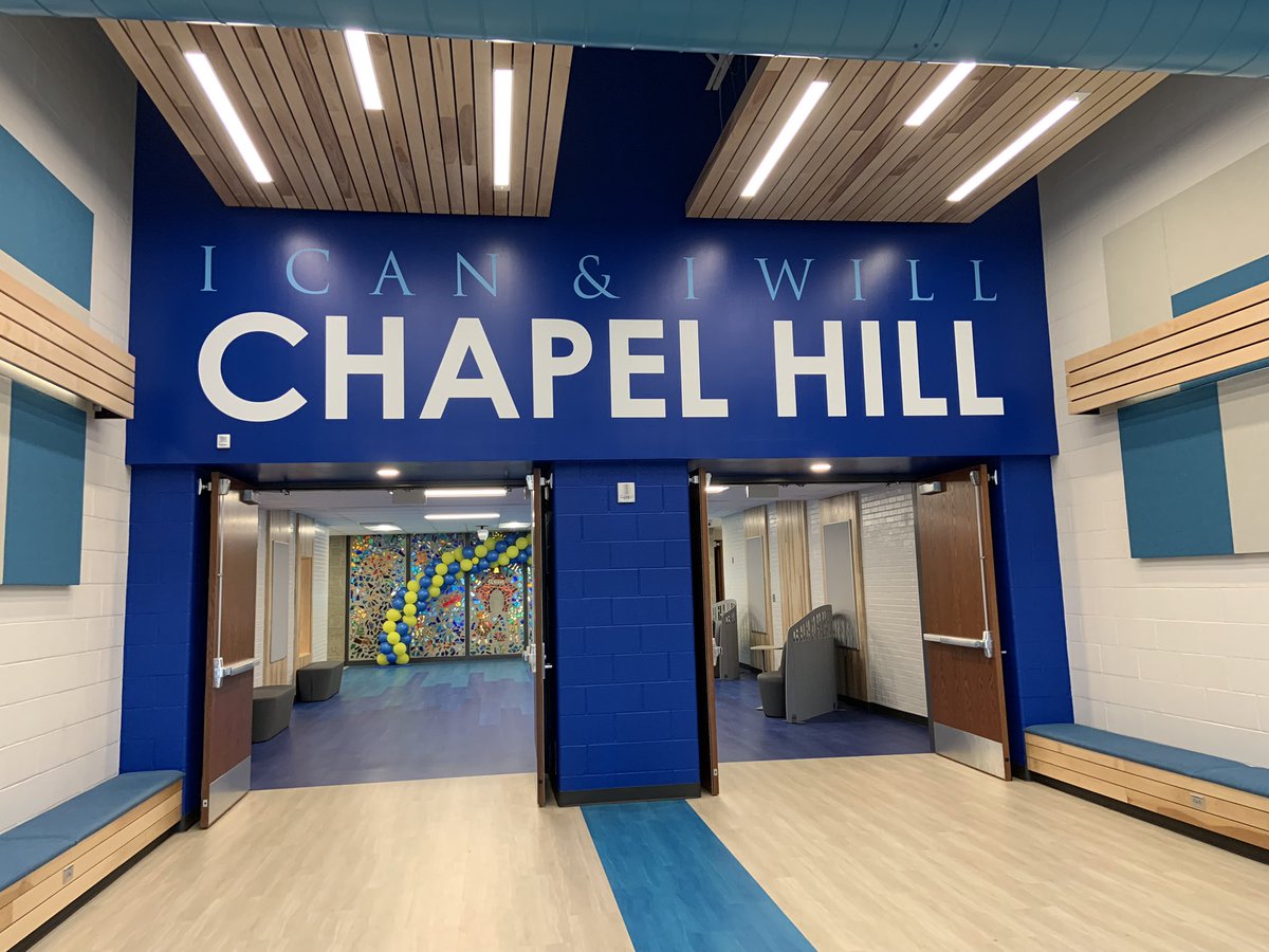 NKCSchools's tweet photo. The new spaces at Chapel Hill look incredible. Another #NKC2022 zero tax increase bond and levy project complete! Welcome back to our @ChapelHillNKCSD students and staff. #NKC1stDay https://t.co/QHIC2PudOO
