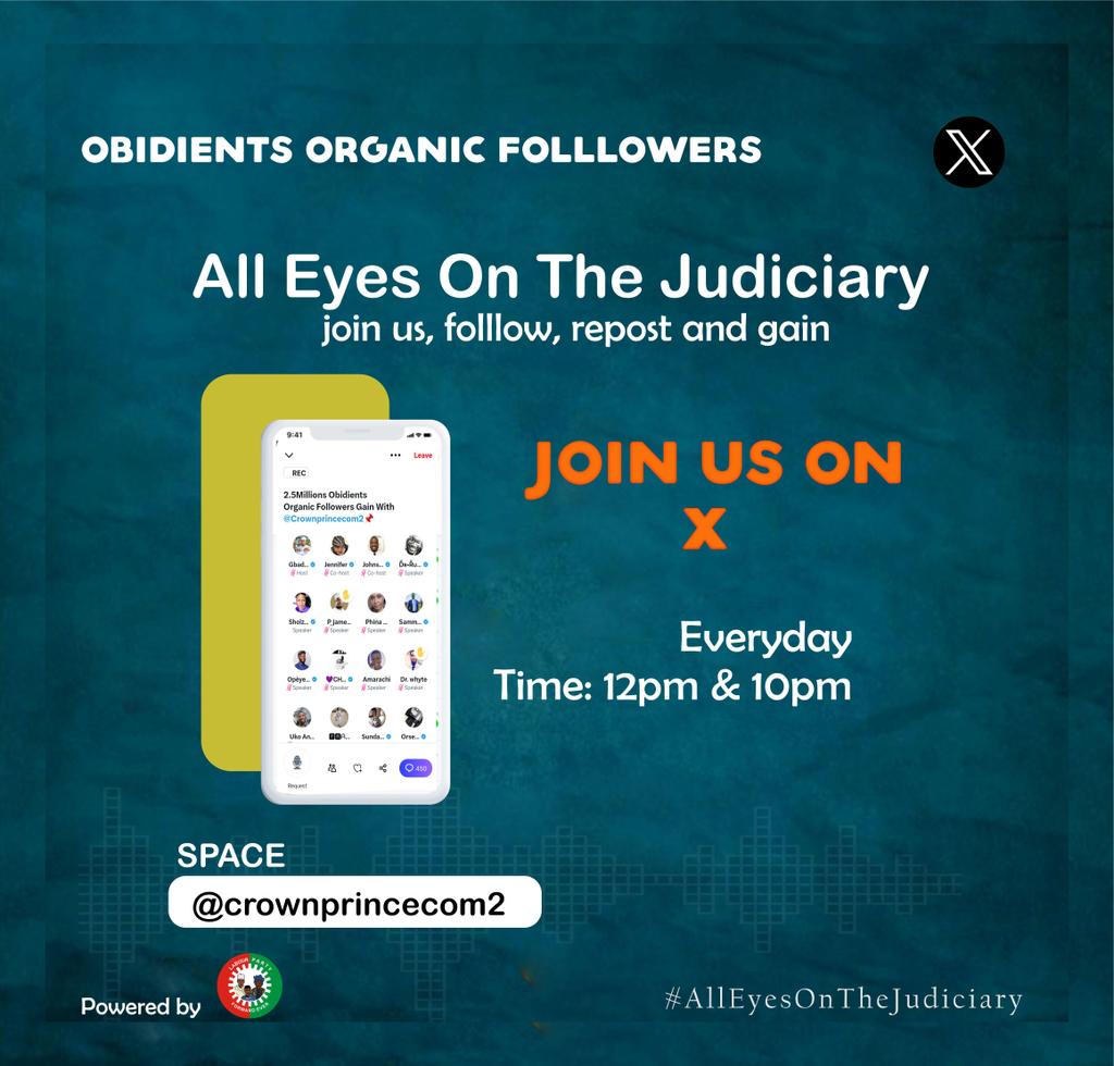 CrownprinceCom2's tweet photo. Obidients with less than 500k followers
Do well to drop your Handle Asap Let's grow your accounts 💕💕
Like Retweet and follow me 📌 IFB 📌
Turn on your Notification to engage on our space 🚀🚀

It's time to gain glowing 💪💪💪 https://t.co/KA4AKoz21G