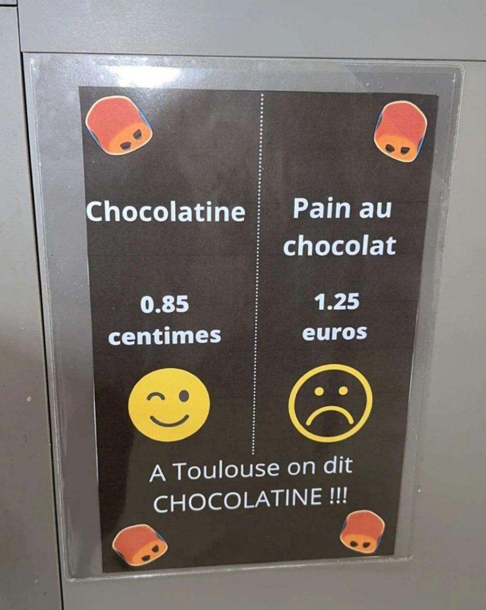 harmoniefleursb's tweet image. Mdrrrr 🤣🤣👌 #chocolatine #Toulouse