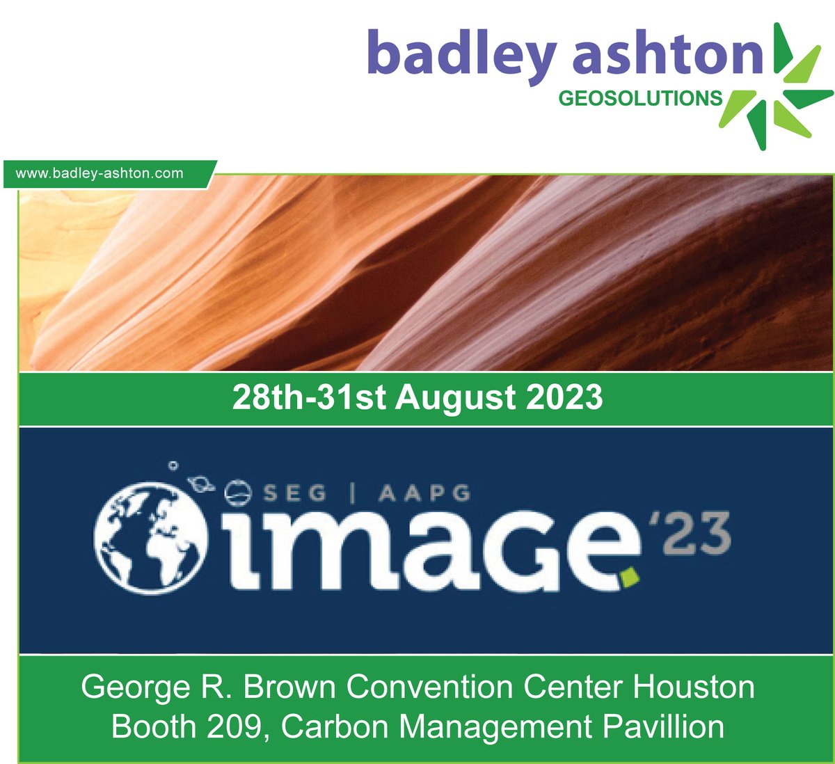 BadleyAshton's tweet photo. Join us at #IMAGE2023 in Houston. Booth 209 at the Carbon Management Pavilion and let's chat about our CCUS expertise.

Don't miss Nicolas Foote's talk on "The value of integrated reservoir characterisation for CO2 storage" at 12pm on August 29th in the Carbon Management Pavilion https://t.co/V04kVFzxdU