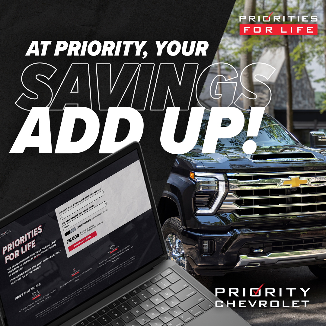 Priorities for Life saves customers an average of $4,100 over the course of vehicle ownership. What will it save you? 💰 Find out now at prioritysavings.com.