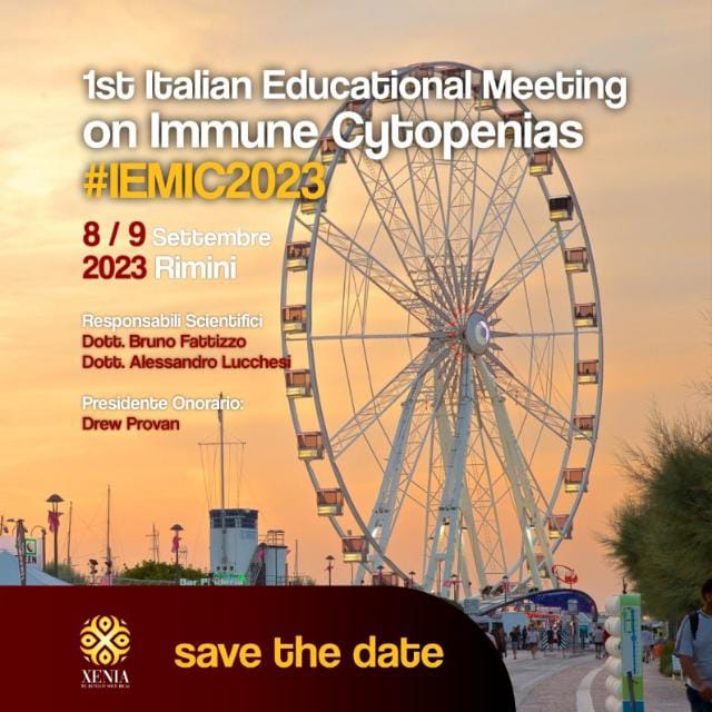 doclucchesi's tweet photo. Registrati ora https://t.co/ETkQBJiqkJ
13 crediti ECM per medici, infermieri, farmacisti, biologi e tecnici di laboratorio!
#meeting #IEMIC2023 #malattierare #anemie #piastrinopenie #Rimini #autoimmunità https://t.co/kYEMiYxOZz