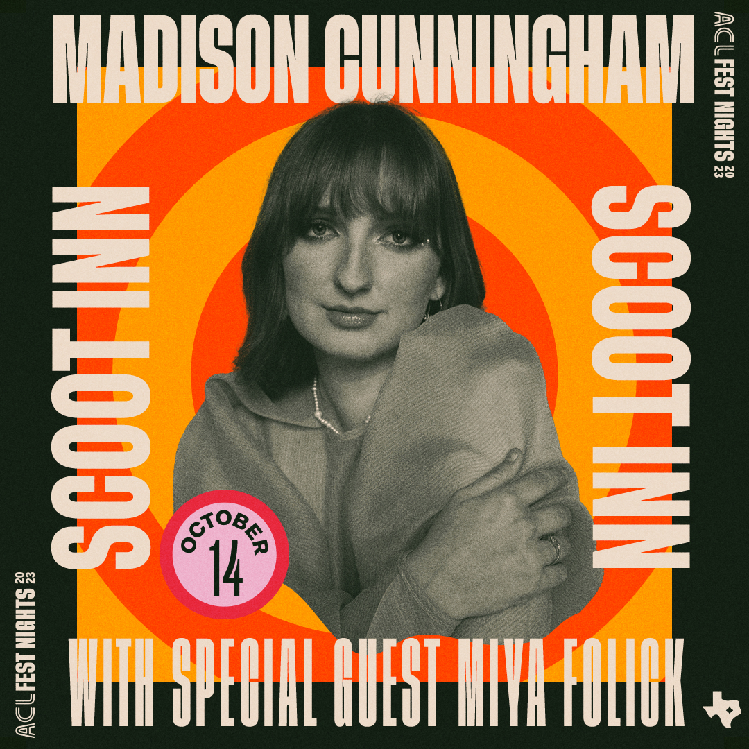 ACL FEST NIGHTS 2023 || MADISON CUNNINGHAM w/ MIYA FOLICK || SATURDAY OCTOBER 14TH 🪩 Presale (exclusive to ACL Platinum Buyers): Wednesday 8/23 @ 10am – Thursday 8/24 @ 10am 🪩 Public Onsale: Thursday 8/24 @ 10am 🎫 bit.ly/3OFb1Fk ALL AGES WELCOME