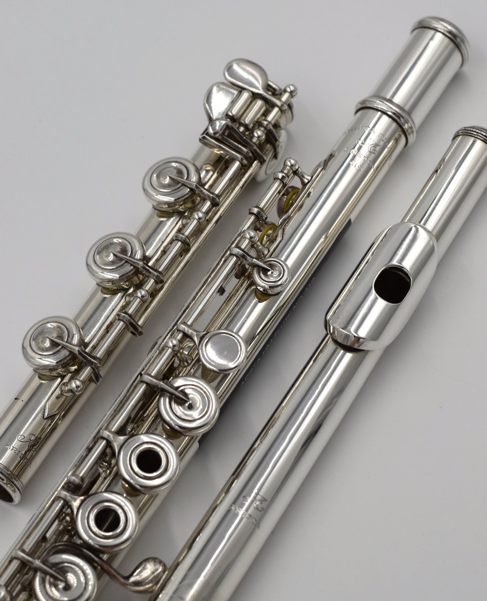 AllFlutesPlus's tweet photo. Secondhand Arista handmade silver flute, looking for a new home! With in-line G and B footjoint, in very good condition. £9000
Specs and purchase: https://t.co/9JWoDyD6BQ
@aristaflutes #arista #secondhand #silver #silverflute #fluteplayers #flutesection #flutesofinstagram https://t.co/C95SUElgI0