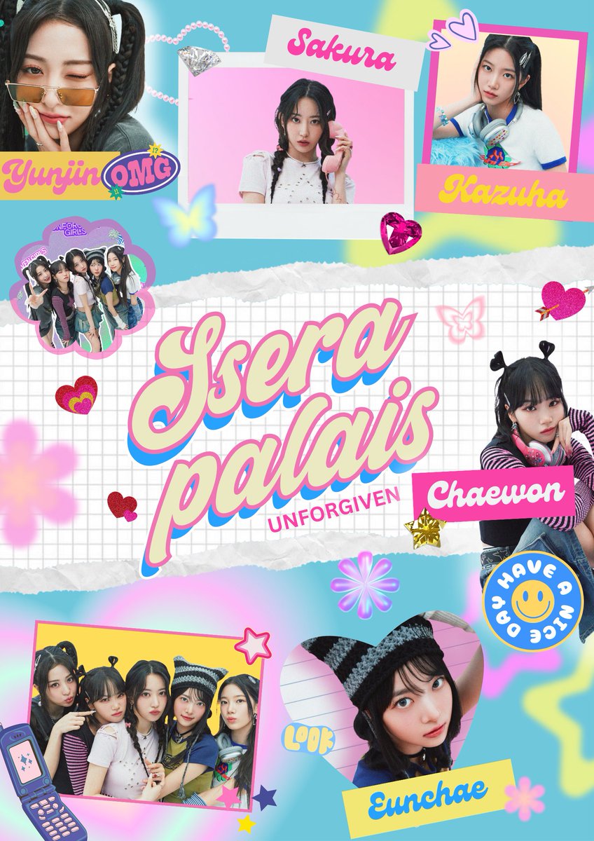 𓏲ּ A retro dream where vintage meets tides. Irises that resembles the holographic stars aglow, a kaleidoscope of vibrant neon's tints. Hearts imprint like an old film's twists with lip gloss, platform shoes, and glitters. Five souls enmeshed in the dance of our Japan comeback.