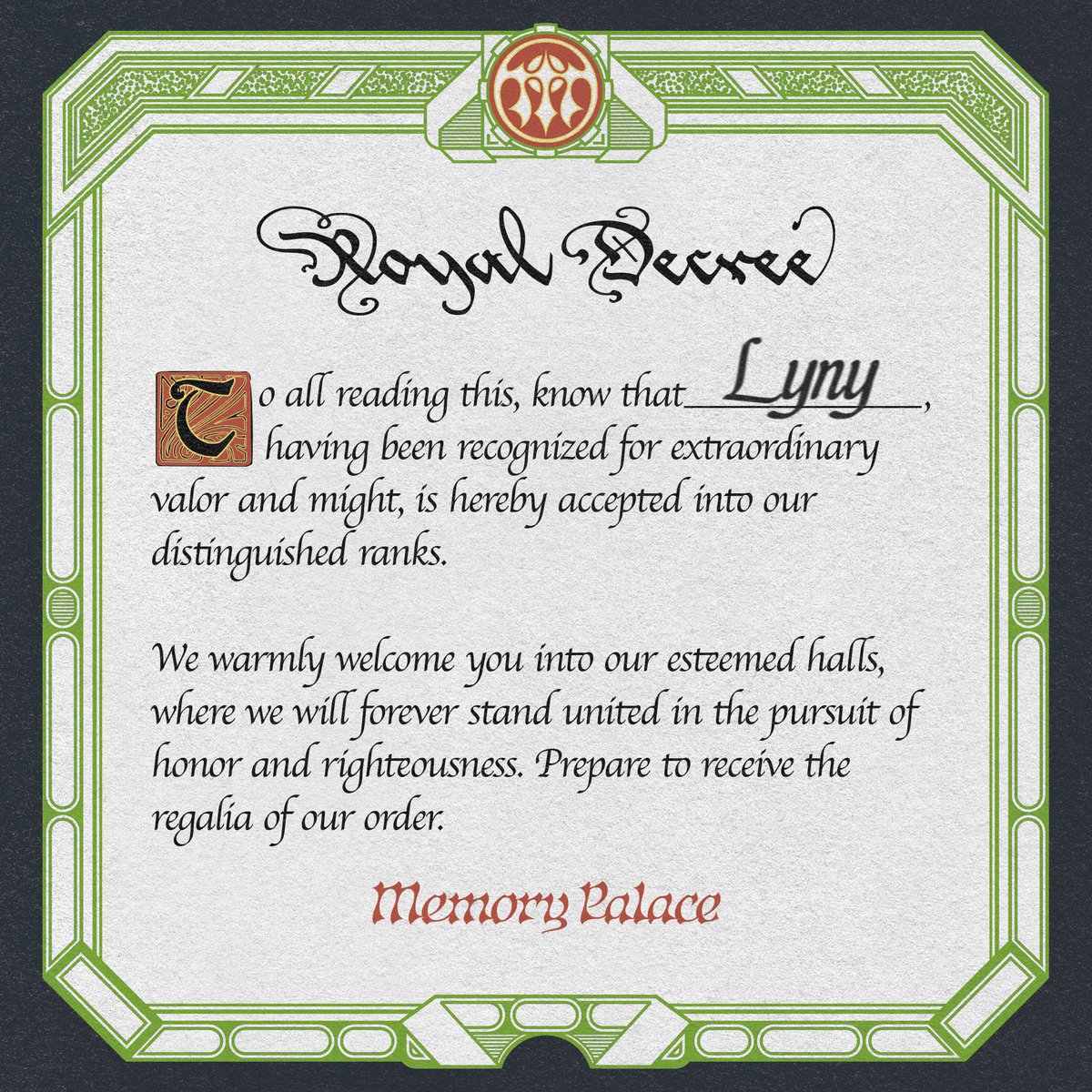 Memory Palace tweet media