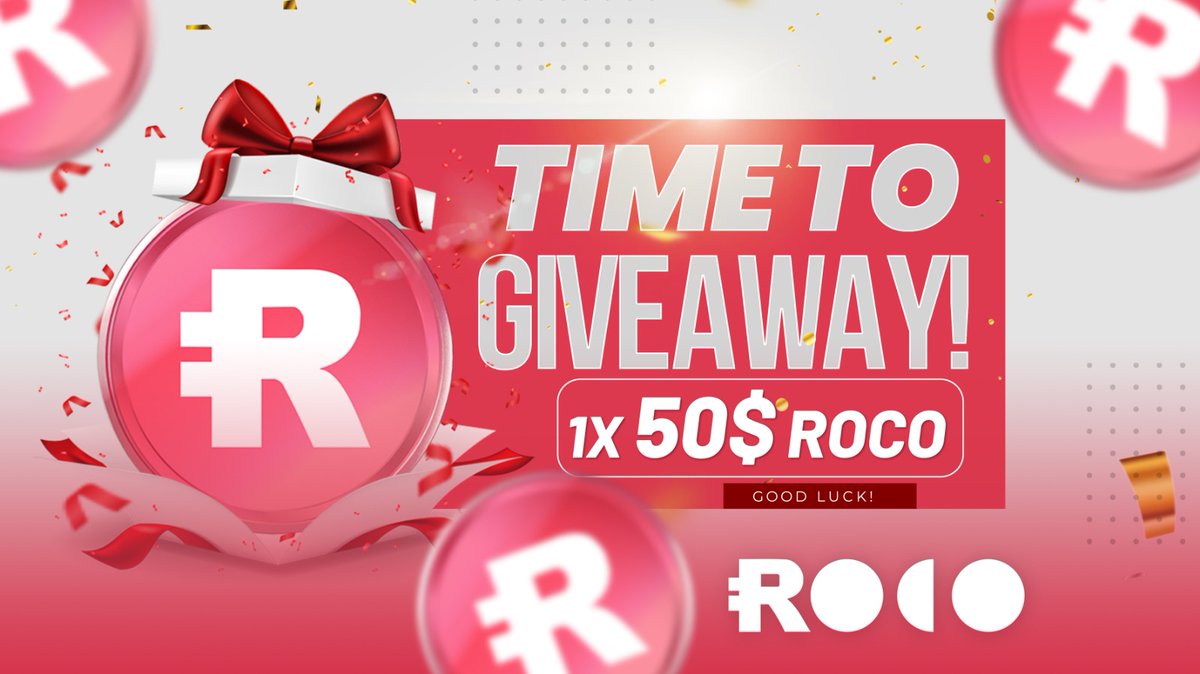 🎁Want to win a $50 ROCO token Prize? 🎁 To enter: ✅Follow @RocoFinance ▶️Repost/Like this post 💬Tag 3 friends in the comments #Giveaway #Giveaways #Airdrop #tokengiveway