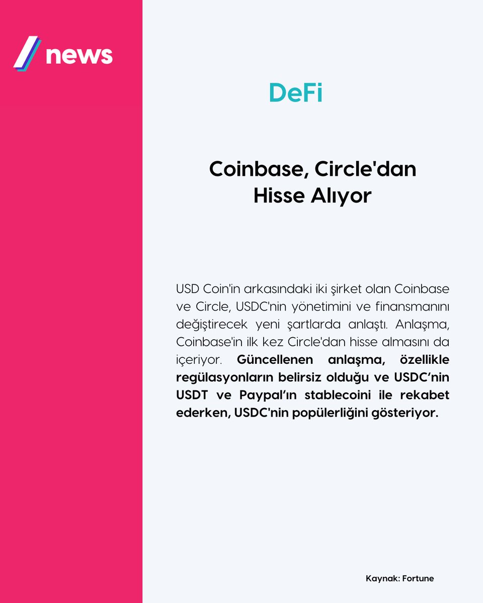 slashventure's tweet photo. Circle CEO'su @jerallaire ve Coinbase CEO'su @brian_armstrong duyurusuna göre Coinbase Circle'a yatırım yaptı. https://t.co/utmBDq9YA2