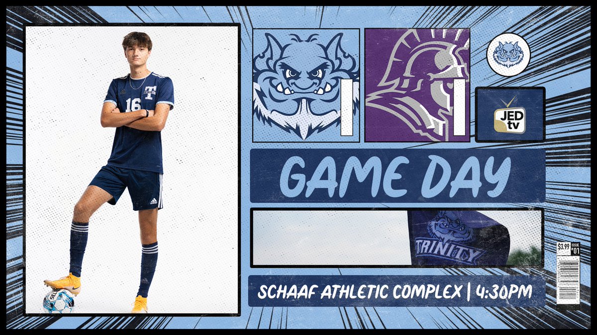 GAME DAY!

The Trolls are back at it this afternoon, taking on the Trojans out at Schaaf!

⚽️: <a href="/TrinityMSoccer/">Trinity Men's Soccer</a> 🆚 Taylor (Ind.)
⏰: 4:30pm
📍: Schaaf Athletic Complex
🎦: @WJOB_JEDtv 
📊: tinyurl.com/5b9tc5yb