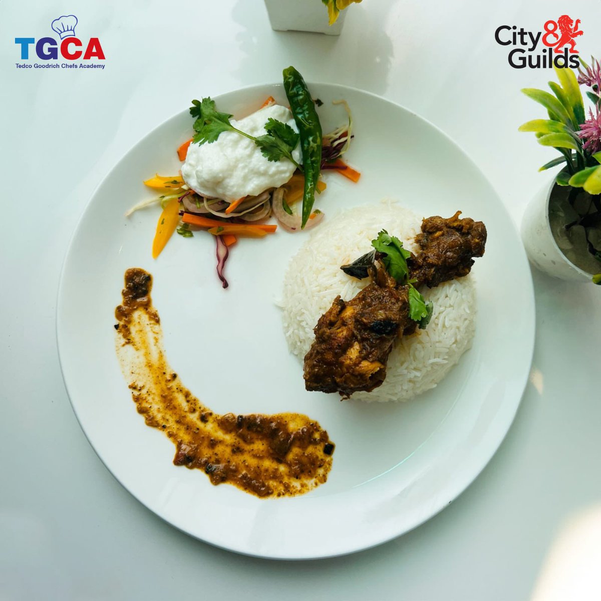 tedcoeducation's tweet photo. Feast your eyes on this flavorsome delight! Our talented culinary students at TGCA have cooked up mouthwatering Chicken Chettinard with Malabari Parrota that will transport you straight to foodie heaven. 🥳🔥 https://t.co/xyxjujiGI3