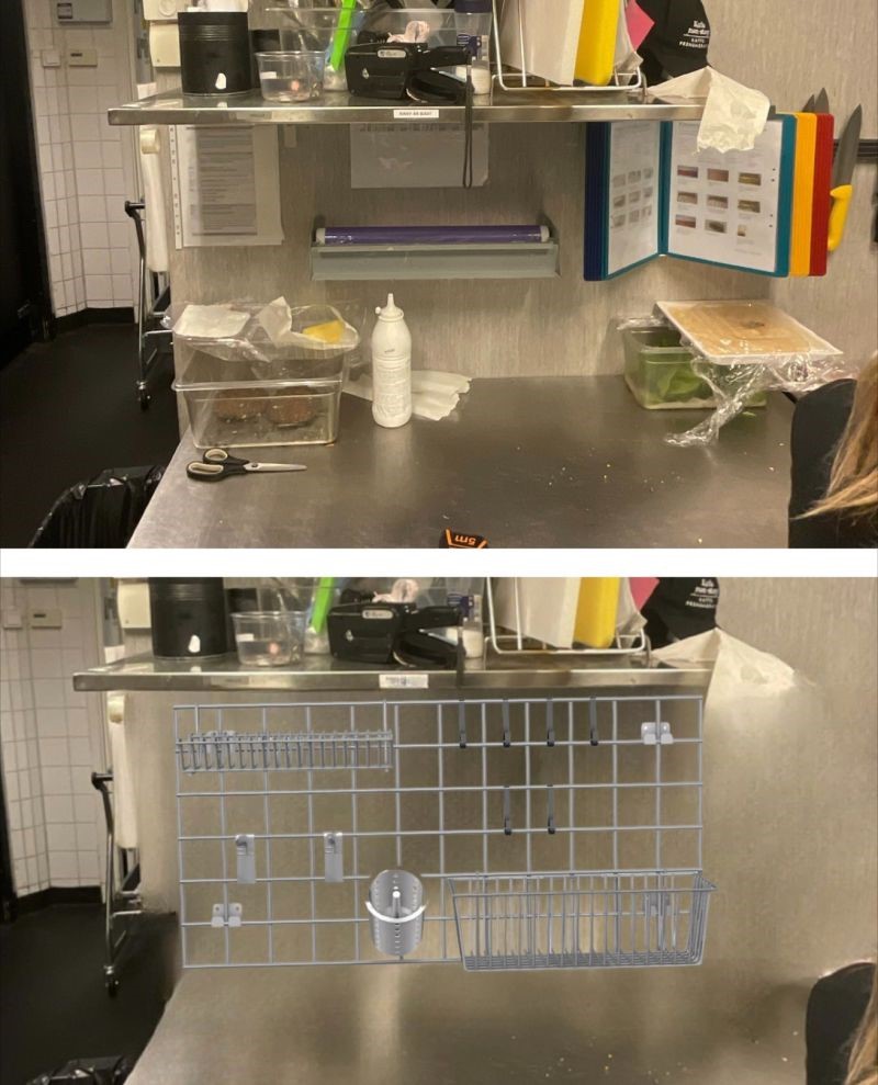 MetroFS's tweet photo. This kitchen used one of our SmartWall grids and accessory packs to create a solution perfect for clearing the clutter in this small prep area and utilizing untapped wall space. 😎
Check out our abundance of SmartWall offerings here: https://t.co/Vr9MlFbY2x
#foodservice #preparea https://t.co/WDfZtUuHbG