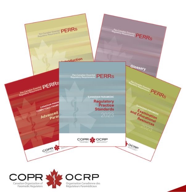 COPR looks forward to officially launching the new Pan-Canadian Essential Regulatory Requirements (PERRs) outcomes this autumn! The new competencies and standards will reflect and specifically focus on the needs of the public and patients for safe, effective care by #paramedics.