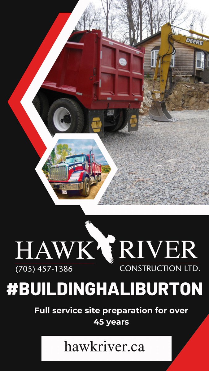 #Construction #haliburtonhighlands #haliburtoncounty #buildinghaliburton #aggregates #dumptrucks #heavyequipment