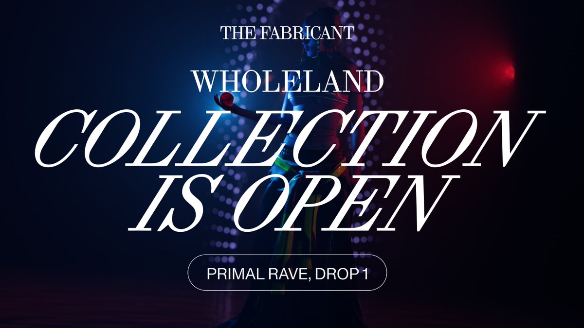 PRIMAL RAVE IS NOW OPEN!

Come and mint the 👠 FREE Pumps Boots 👠 and our looks
⭐️ Hardcore Happiness
⭐️ Door Bitch
⭐️ Skullfck

Each comes with AR filter and 3D files!

🔗 thefabricant.com/primalrave?utm…