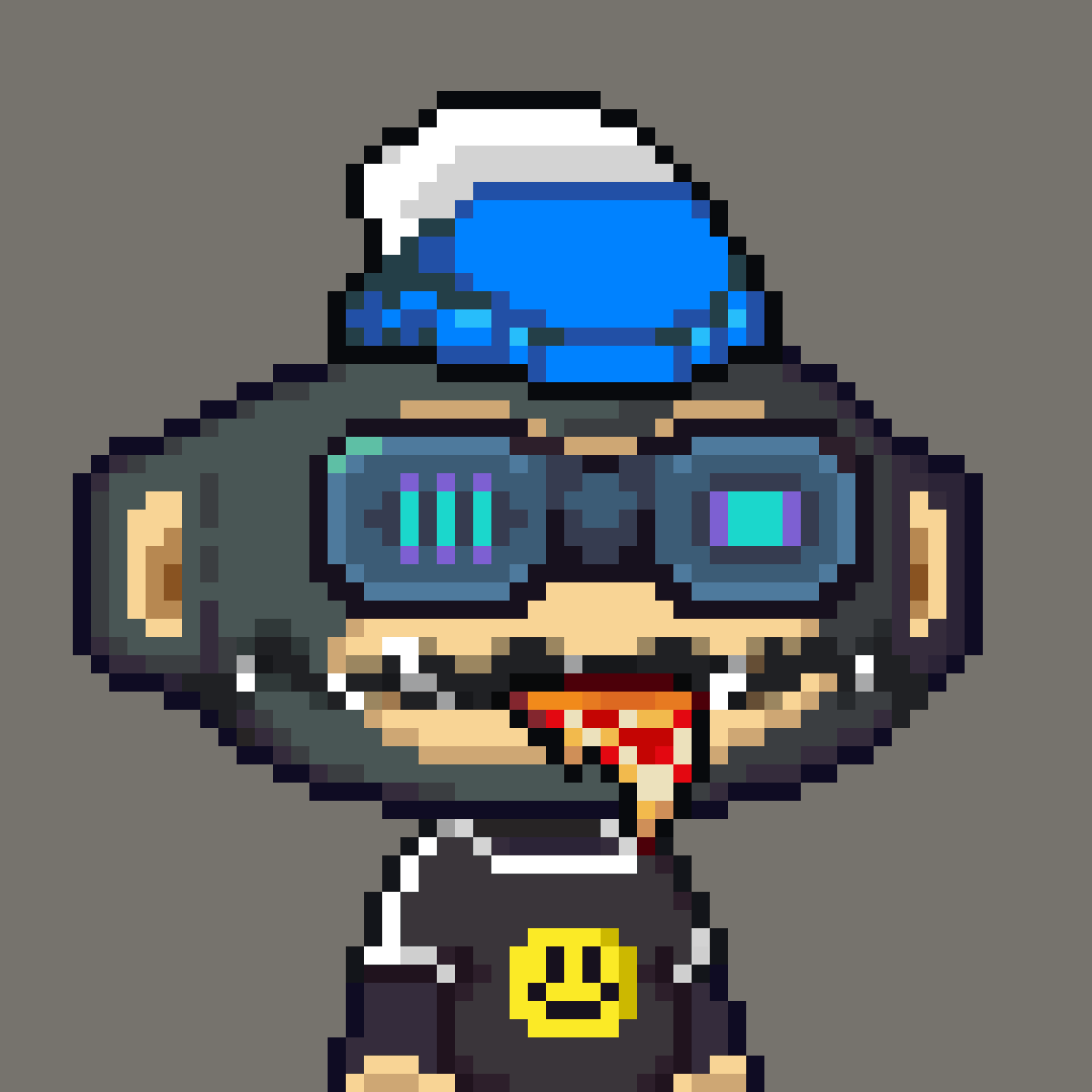 GM. Just, GM. GM, GM, and GM.
Dont break, your time will come.

Plain Grey Background
Monsterized Dark Monkey (Updated)
Blue Beanie Head
Techwear (3)
DAA Pizza Mouth
Just Smile (Short sleeve) Body