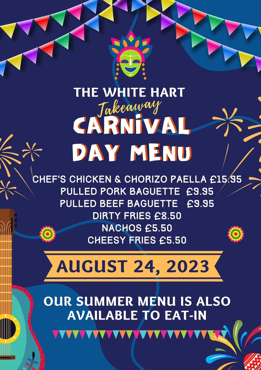 We are really excited for Moretonhampstead Carnival Day.  We have a special Carnival take away menu available.  Please pay at the bar &amp; take your receipt to the take away kitchen in the Courtyard to collect your food.Main menu will also be available in our restaurant. #Dartmoor