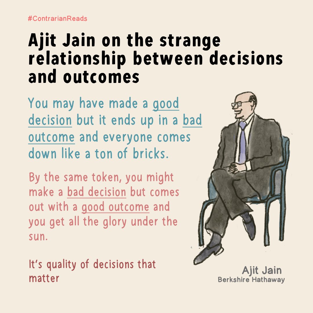 rmnth's tweet photo. Many Zoho employees/alums praise the company's high tolerance for failure. They say Sridhar Vembu likes to point out, βItβs not as if WSJ will carry a story on its front page saying, βZoho tried and failed.ββ
π‘Now, this Ajit Jain quote makes perfect sense.
#ContrarianReads https://t.co/Jvc0aO6oYB