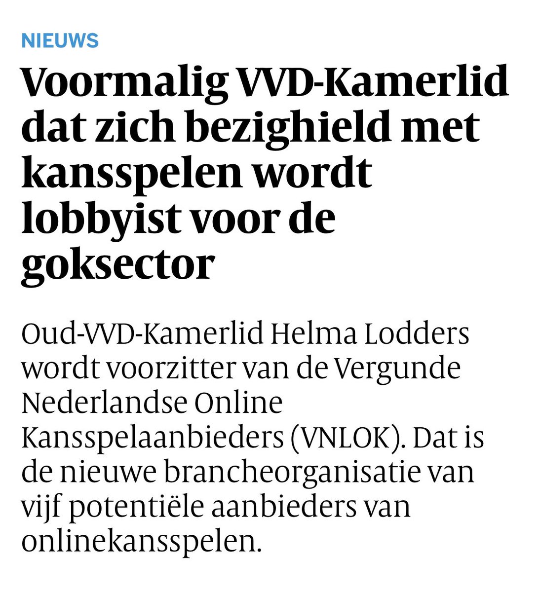 Nou wat toevallig dat daar nou net…