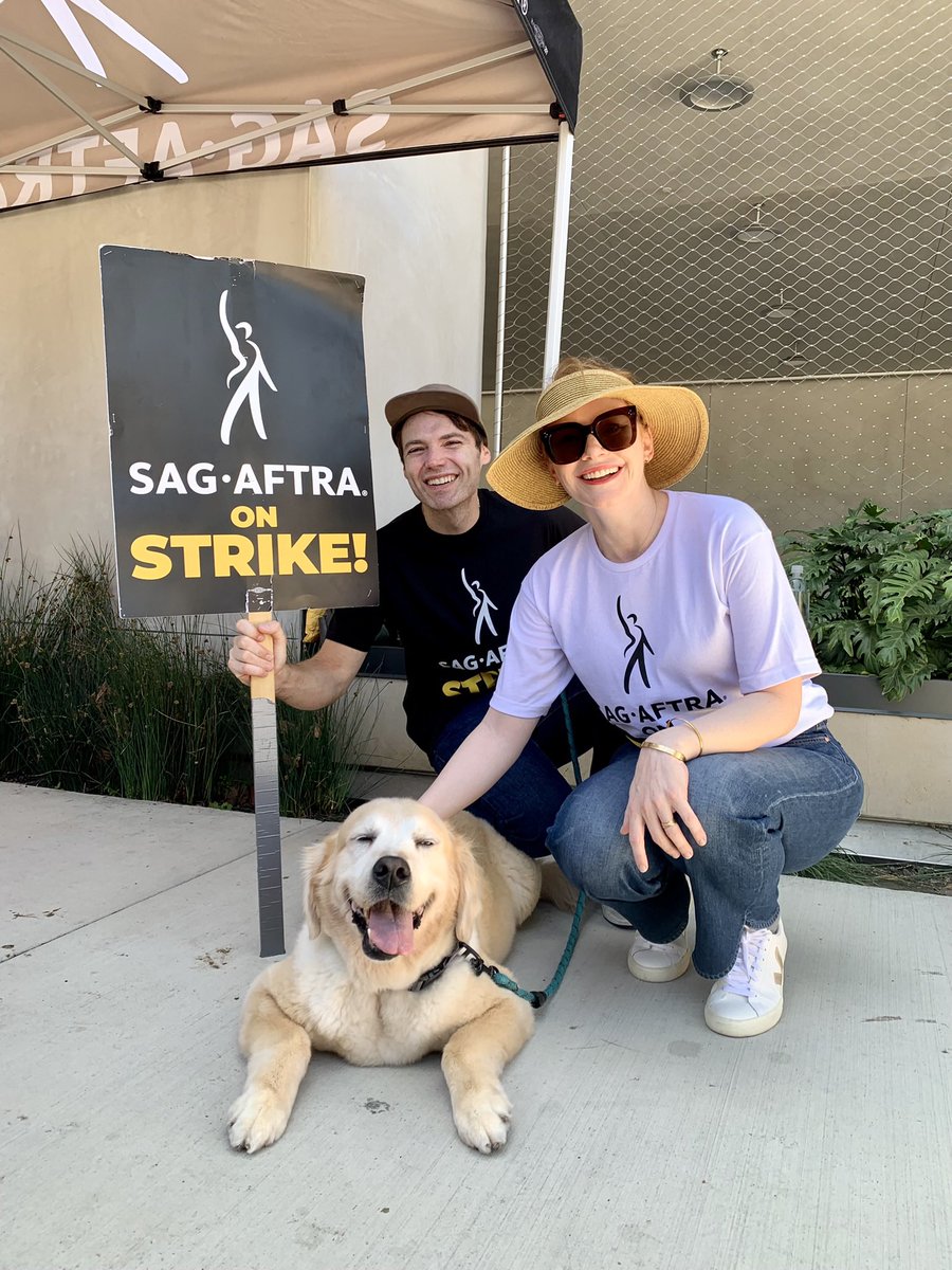 Proud to rep <a href="/sagaftra/">SAG-AFTRA</a> on this National Day of Solidarity!! Across the country and across industries, we’re coming together to show that our movements for better compensation, safer working conditions, &amp; fair contracts will not be beat! Our community is stronger than ever 🔥🔥