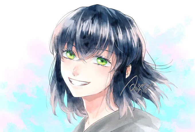 もっと水彩っぽくなったかね 