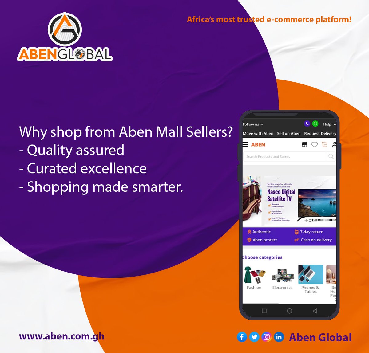 AbenGlobal's tweet photo. Various options at Aben Mall that are very interesting are available for your shopping needs.

Visit https://t.co/iwbFWr1ZQ2 now.  #ecommerce #Abenglobal #Abenmarketplace #Abenmall #Marketplace 

Trends: #gyakyequayson  #TV3NewDay #KennedyAgyapong #Modric #Messi10  #CitiCBS https://t.co/jsvwMnZbF3