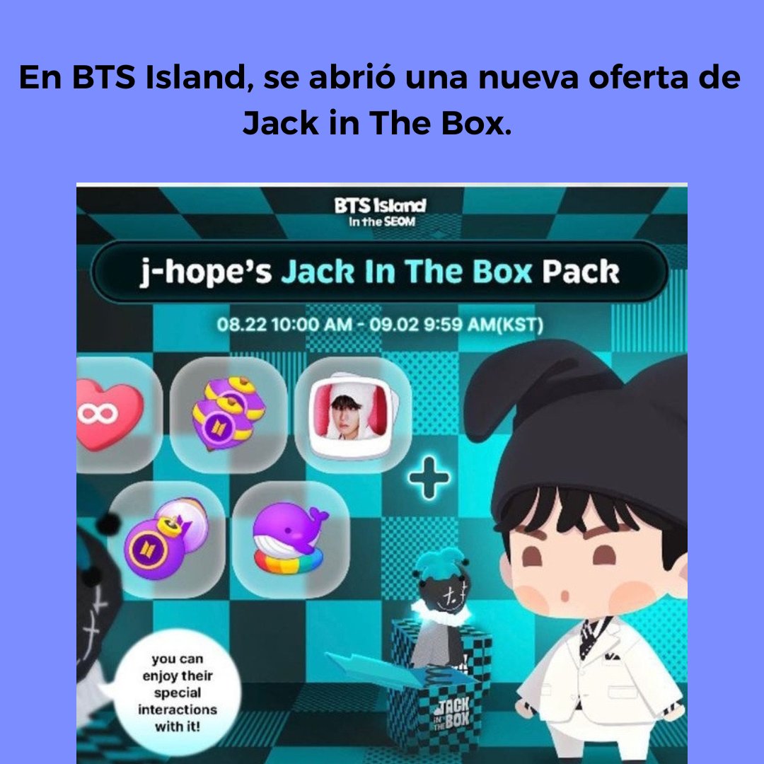 JhopeArg_'s tweet photo. En BTS Island, se abrió una nueva oferta de Jack in The Box. 

#jhope #제이홉 #방탄소년단 #방탄소년단제이홉 

#JhopeArgentina https://t.co/epEaQub6fJ