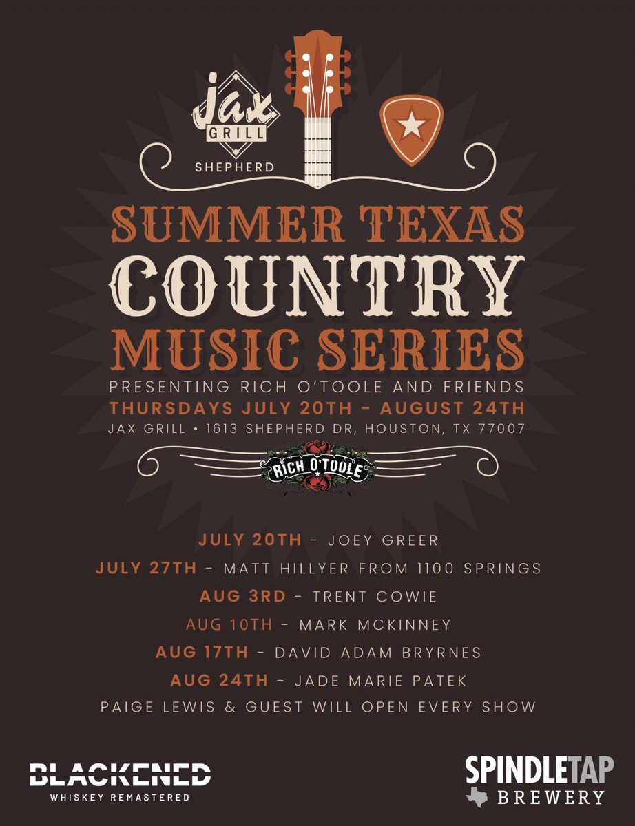 I’m back this Thursday with my homie <a href="/jademariepatek/">Jade Marie Patek</a> at JAX in Houston. This will be the final Thursday so get there early for a table. Let’s rock Houston. 🙏🏽🔥🎶