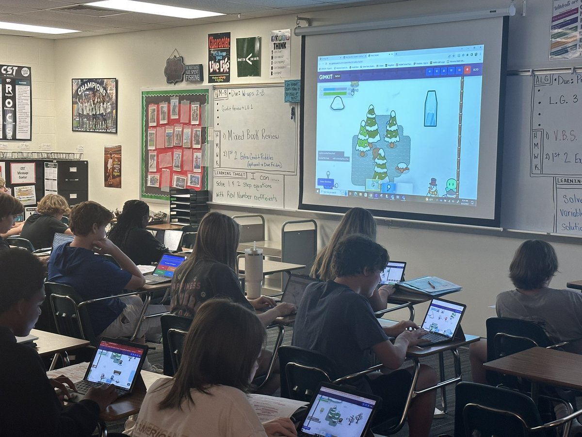 PeteMorrone's tweet photo. Keeping “cool” with a SNOWBRAWL Gimkit in Math 8 today. Classifying Real #s is so “cool.” #ExponentialImpact #CSTwildcats https://t.co/Me6DcAEVFD