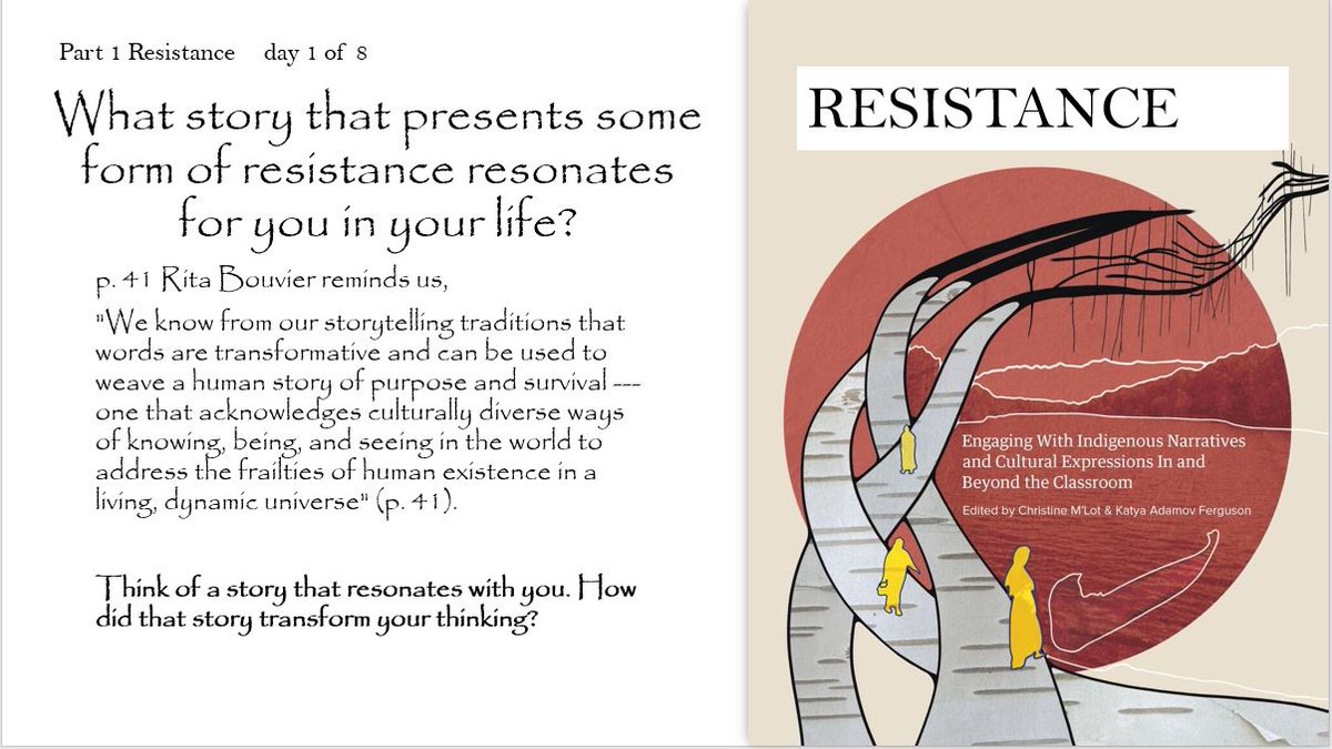 What story that presents some form of resistance resonates for you in your life? #bctelabook2023