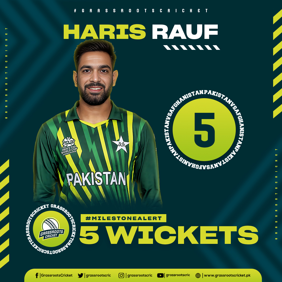 First five-wicket haul for Haris Rauf in Pakistan colors! 🔥 #AFGvPAK | #CricketTwitter