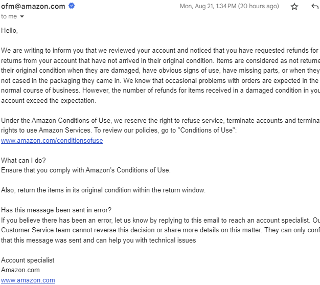 PalDebjit's tweet photo. @AmazonHelp be4 threatning a Prime Customer of 10 yrs with termination of accts, how about u folks take good care of inventory &amp; maintain product quality? Tht may reduce returns. Prime subscription price has gone up &amp; inventory quality has gone down faster thn anyone can imagine https://t.co/2YDDq3Gt3G