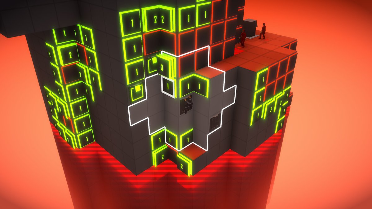 Dataminers is a logic roguelike where you climb and clear towers full of data. A mad combination of strategy, stealth and Minesweeper. 
store.steampowered.com/app/2518490/Da…