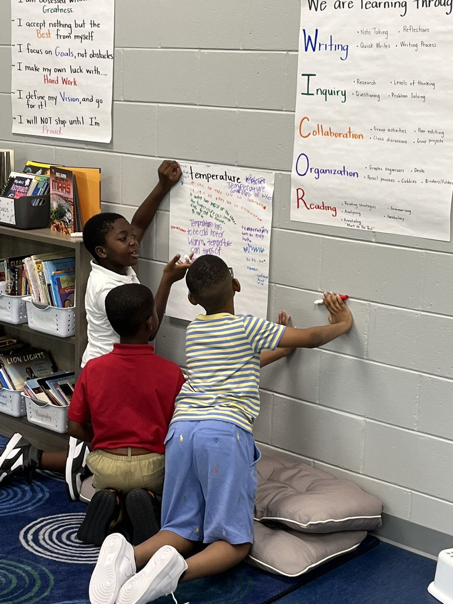 Chbarker1221's tweet photo. We have been collaborating a lot with 2 of my favorite WICOR strategies…World Cafe’ and Carousel Brainstorming! Providing RIGOR with WICOR…let’s go 3rd Grade!😉 We are off to an amazing start! https://t.co/Z02czIiLQx