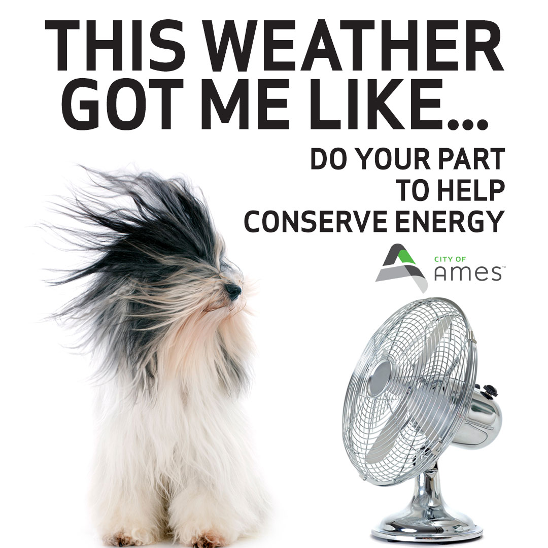 cityofames's tweet photo. 🥵 🥵 🥵 🥵Your efforts to conserve energy are appreciated! Great job; keep it up! Temps are soaring this week, so let’s all do our part to reduce energy use. Find more tips here: https://t.co/oPl8xLRgQv.
#ReduceEnergyUse #SmartEnergy https://t.co/a7orPyrn3S