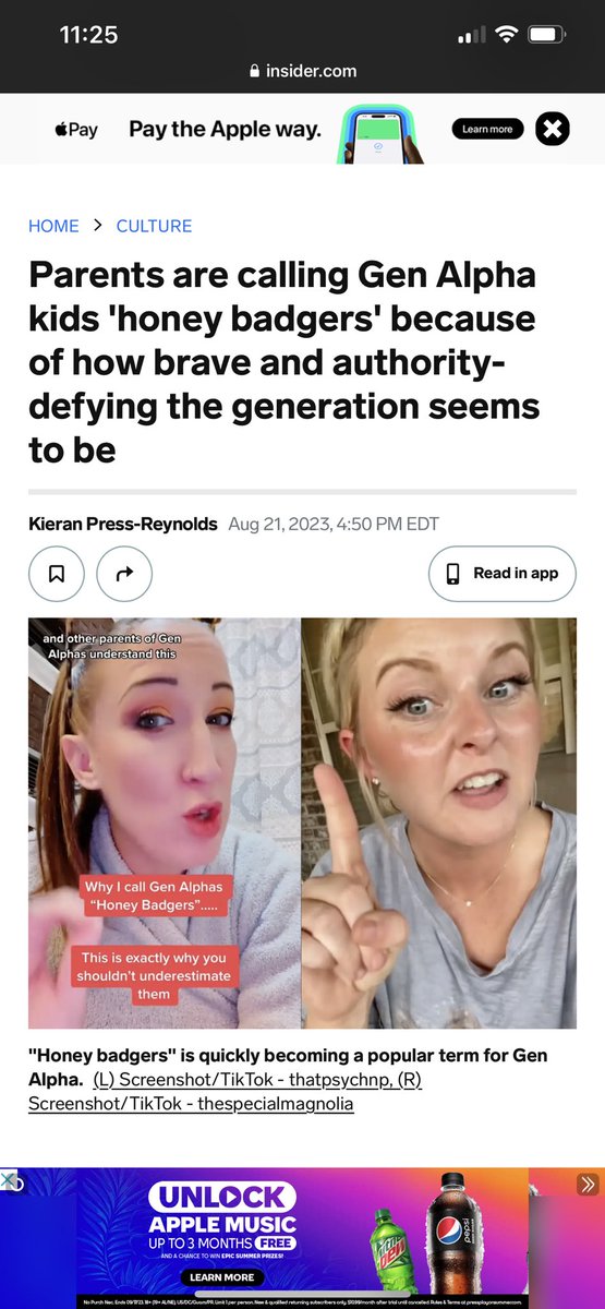 Thank you insider for bringing some attention to our mighty little Gen Alpha Honey Badgers!!!  #genalpha #honeybadger #genalphahoneybadger