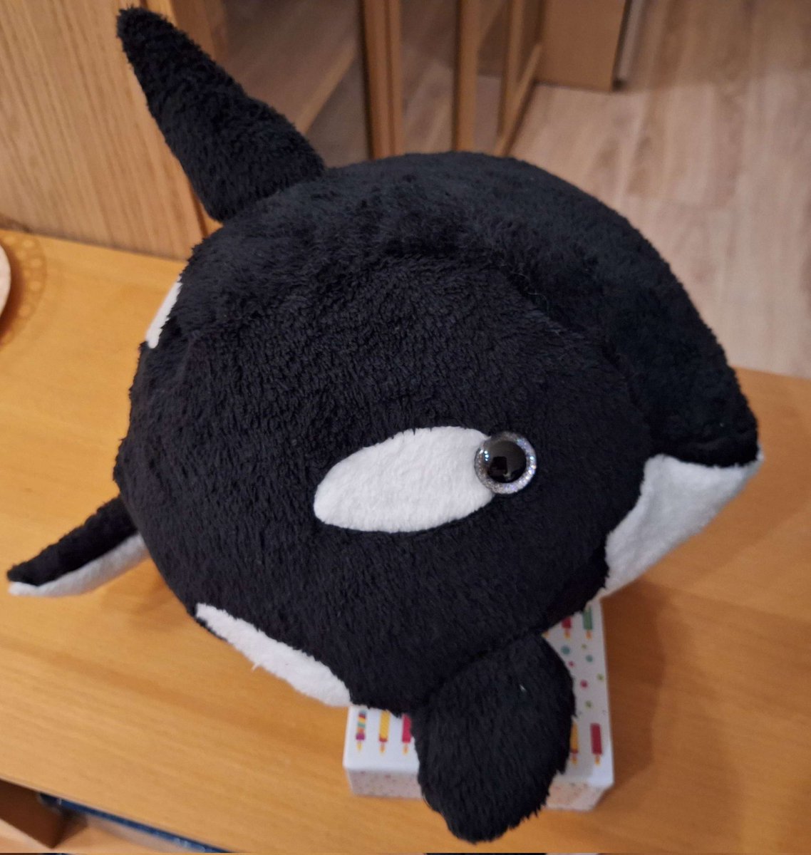 Knitting_Knight's tweet photo. We're making more Platypus plushies for Magic Con but we'll also have this guy there! Say hello to Orb Tom https://t.co/yPPmK4nsob