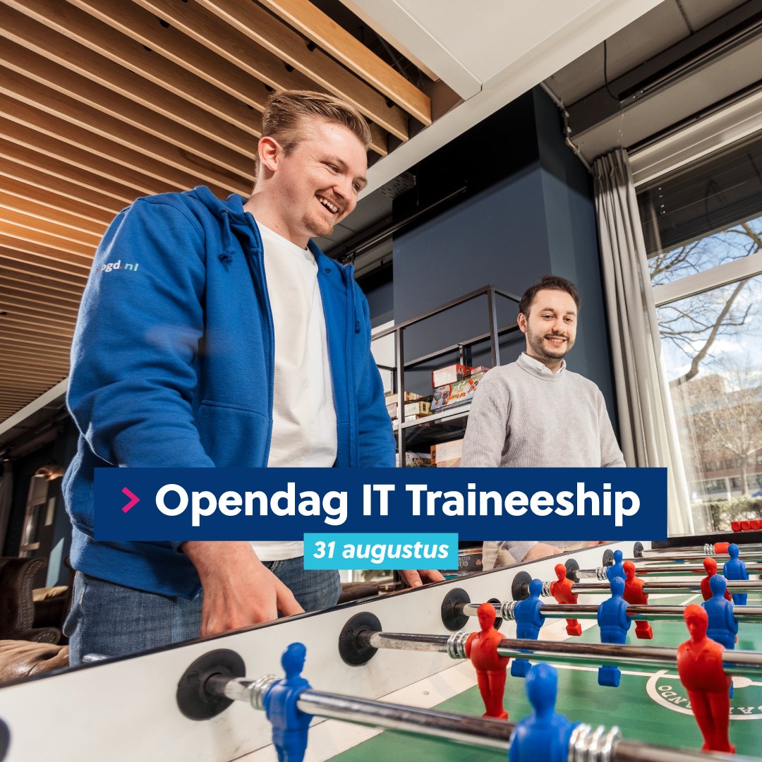 Is de #ict iets voor jou? 🤔
Kom erachter op de open dag van ons IT-traineeship op 31 augustus! Geef je voor donderdag nog op 👉 ow.ly/NBYL50PBZ2L

🗓️ donderdag 31 augustus, 15:00-17:00

🏢 Franz-Lisztplantsoen 100 #Utrecht

#ITtraineeship #traineeship #carriere #orientatie