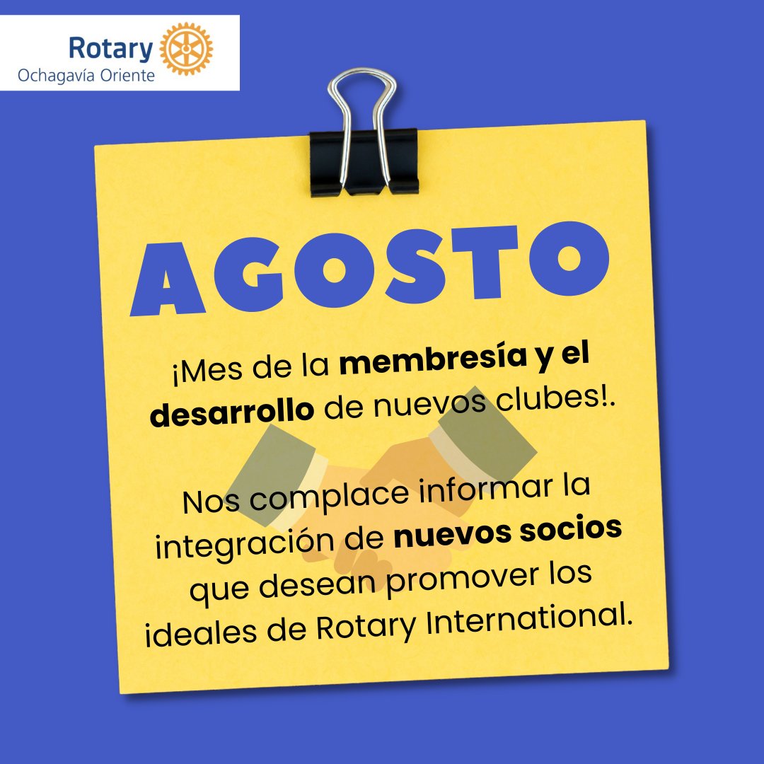 Estamos muy contentos de anunciarles que nuestro club sigue creciendo 📈 y sumando nuevos agentes de cambios a la comunidad.

🙌🏻 Agradecemos el interés de nuestros nuevos miembros y bienvenidos a Rotary Club Ochagavía Oriente.