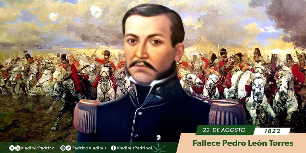 Después de haber sido herido peleando por la Libertad de la Patria Grande en Bomboná, un día como hoy en 1822 trascendió del plano terrenal el General Pedro León Torres ¡Valiente entre valientes! ¡Cuánto sacrificio hecho por la causa de la Libertad! ¡Honor y Gloria mi General!