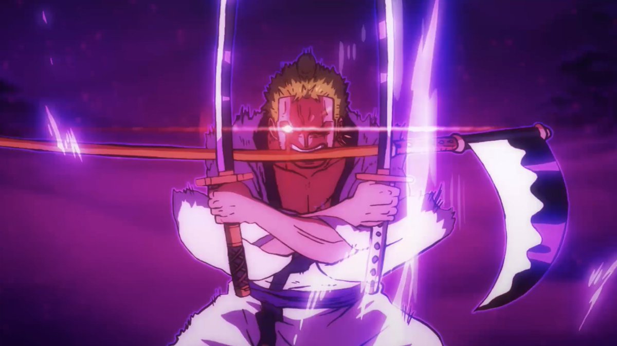 AliAhmelegend's tweet photo. Toei Animation &amp; Zoro are a match made in heaven, since the beginning Zoro has been getting all the love (for the most part) from the very dedicated and hard working animators. In this thread I will show all the great Zoro Sakuga sequences from 892 -1062, here we go. https://t.co/uJBunfyUZU