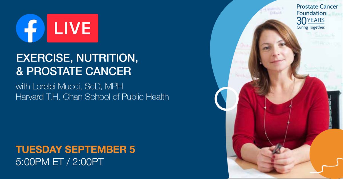 Prostate Cancer Foundation (@pcfnews) on Twitter photo This September we will hosting a special Facebook Live event with @loreleimucci
of <a href="/HSPHCancerEpi/">Harvard Cancer Epi</a> as part of our #108MilesinSeptember Challenge.
To listen to this webinar you must be a member of our Facebook Support Group: facebook.com/groups/108mile⦠This September we will hosting a special Facebook Live event with @loreleimucci
of <a href="/HSPHCancerEpi/">Harvard Cancer Epi</a> as part of our #108MilesinSeptember Challenge.
To listen to this webinar you must be a member of our Facebook Support Group: facebook.com/groups/108mileā¦