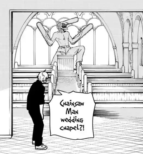 biyuuji's tweet photo. what if we kissed in the chainsaw man wedding chapel https://t.co/2GidSxDb6K