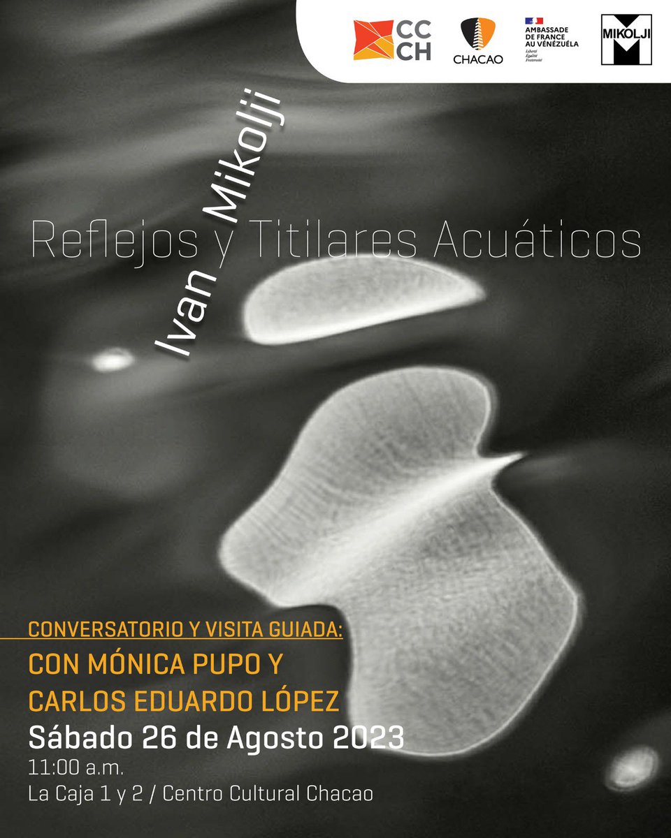 El <a href="/CculturalChacao/">Centro Cultural Chacao</a> y la @embafrancia 🇫🇷🇻🇪 se complacen en invitarlos a un interesante conversatorio fotográfico con: Monica Pupo de <a href="/DiafragmaRadio/">Diafragma5.6Radio</a> y Carlos Eduardo López, fundador de la #fototecabarquisimeto

📅 sábado 26/08
⏰ 11:00 am
📍Centro Cultural Chacao
🎟️ Entrada libre