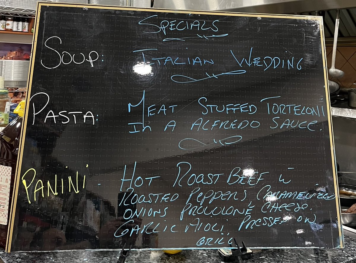 Today’s lunch specials plus our delicious deli sandwiches and salads