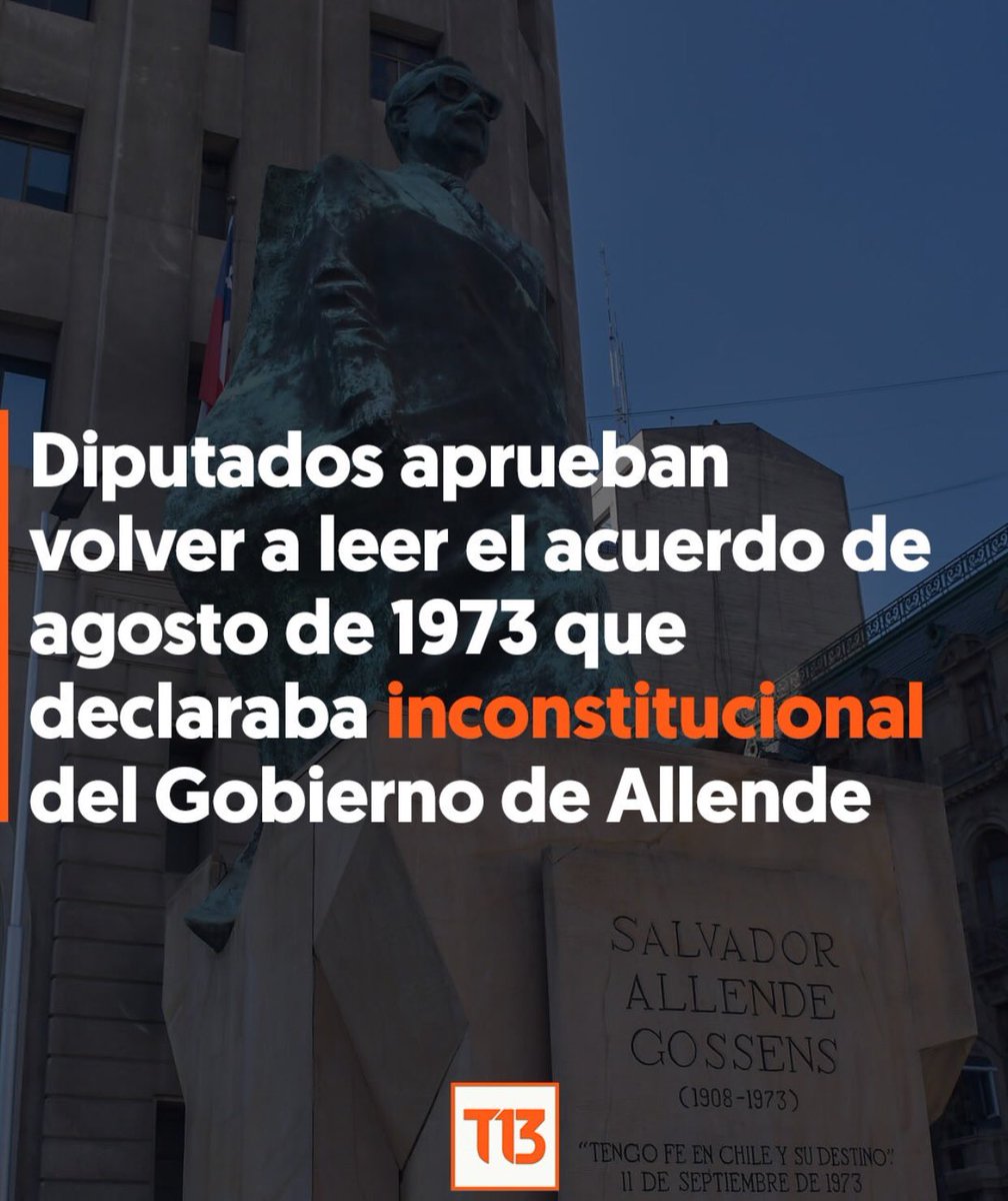 Caplevi1540's tweet photo. Excelente, se aprobó en el congreso leer el acuerdo que declaró inconstitucional el gobierno de Allende, para que la izquierda no venga a contar su verdad oficial. https://t.co/91F5LM04jR